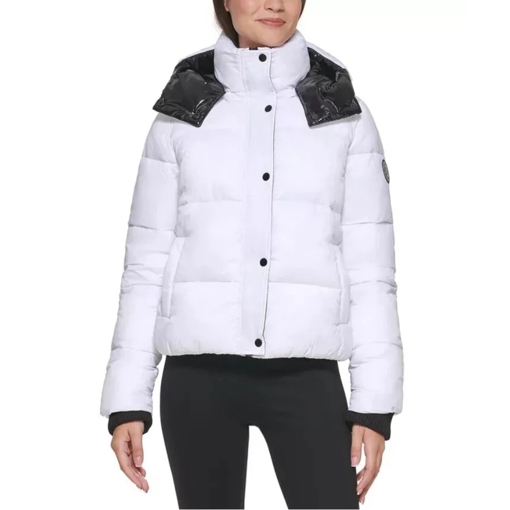 DKNY Sport Women’s Puffer Logo white jacket
